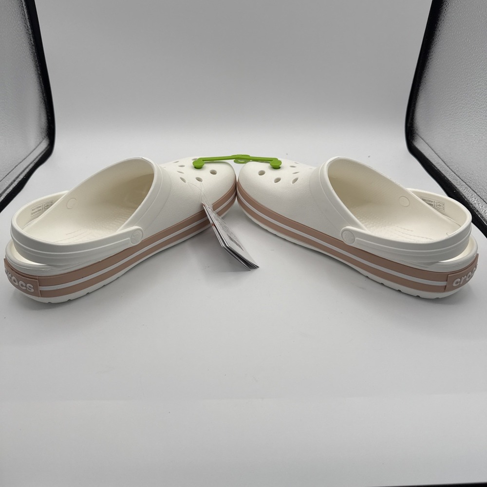 Crocs Crocband Clog Shoes Men's Size 9 Women 11 White/Light Pink Sandals Comfort - Picture 6 of 8